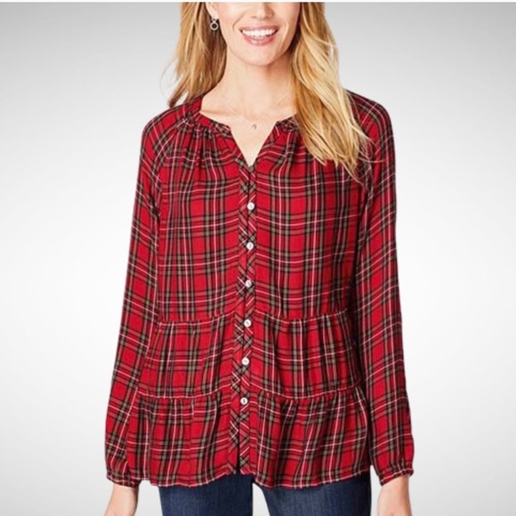 J jill plaid shirt Clearance